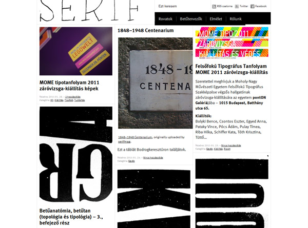 Serif: mai magyar online tipográfiai magazin